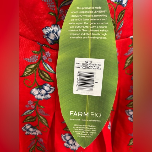 FARM Rio Red Floral Mini Dress - Picture 9 of 14